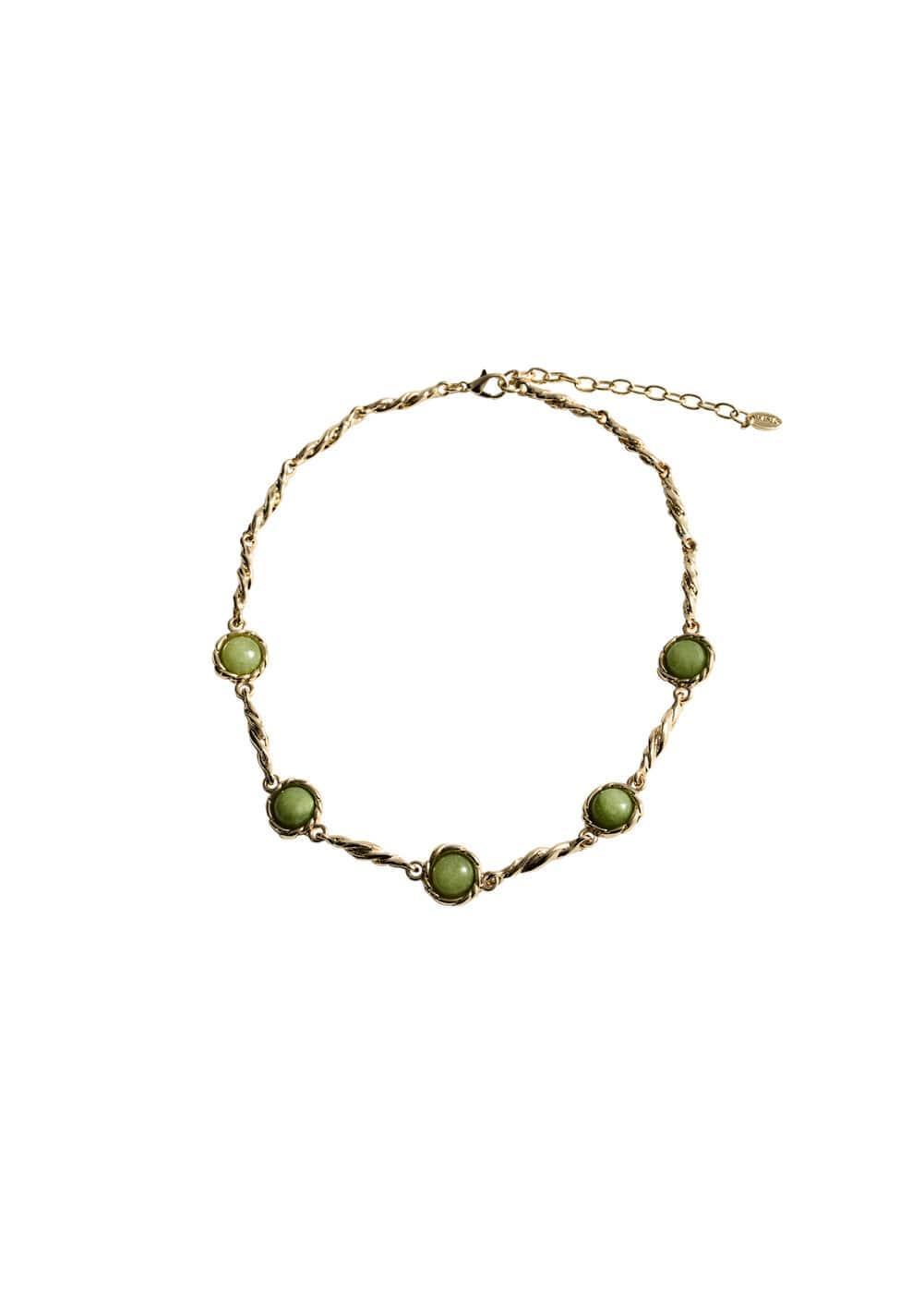 MANGO - Stone chain necklace - One size - Women Product Image