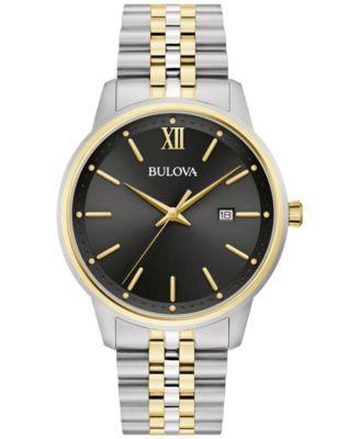 Bulova Men's Two-Tone Stainless Steel Bracelet Watch - 98B374, Size: Large, Multicolor - Size: Large Product Image