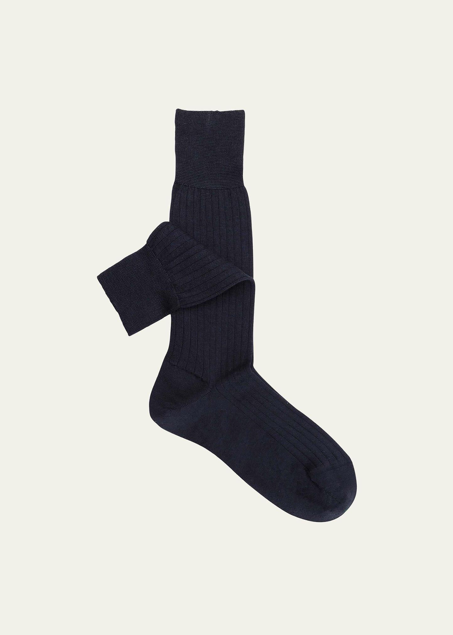 Mens Cashmere-Silk Crew Socks Product Image