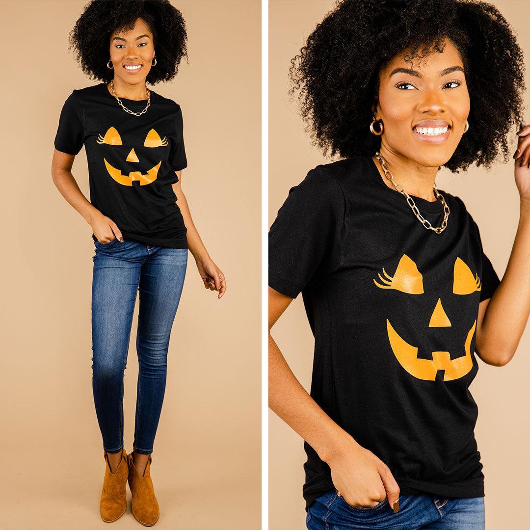 Jackie-O-Lantern Black Graphic Tee Female Product Image