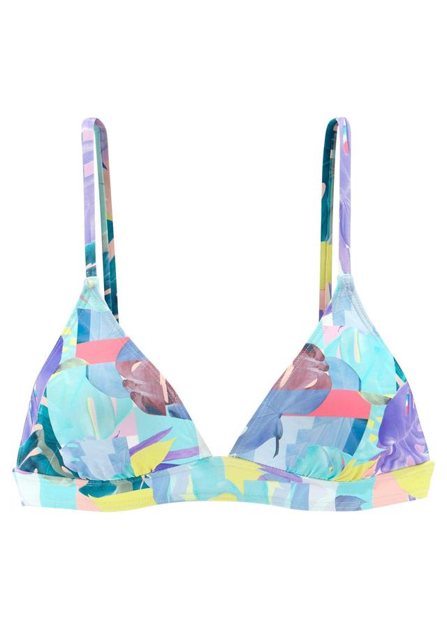 Triangle Bikini Top - Pastel Tropical Floral Product Image