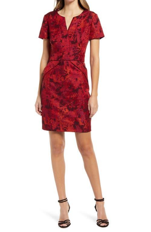 Womens Jacquard Sheath Dress Product Image