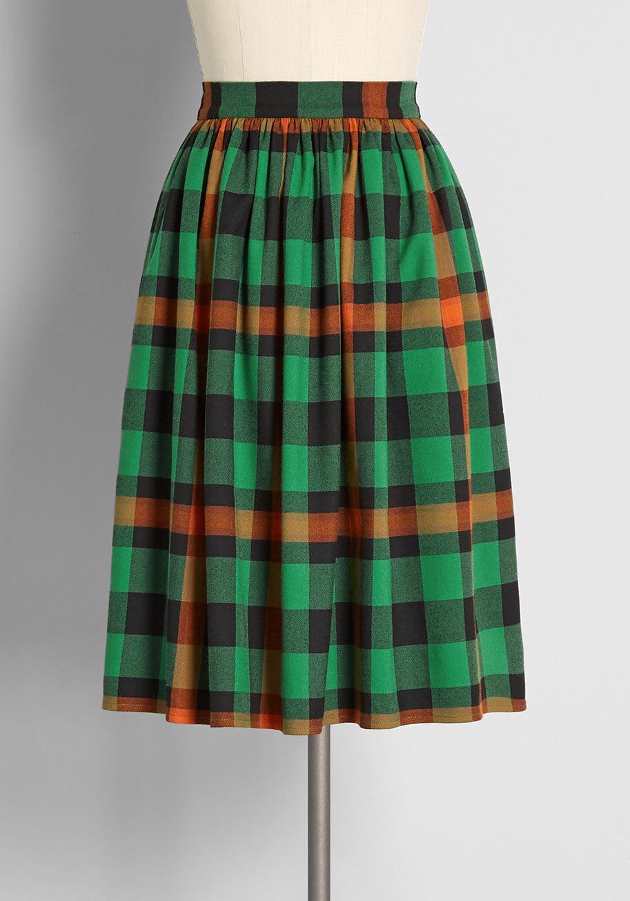 ModCloth x Collectif Fireplace Stories Swing Skirt Product Image