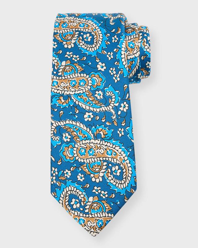 Men's Paisley Silk Twill Tie Product Image