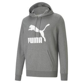 PUMA Classics Mens' Logo Hoodie in Medium Grey Heather Product Image