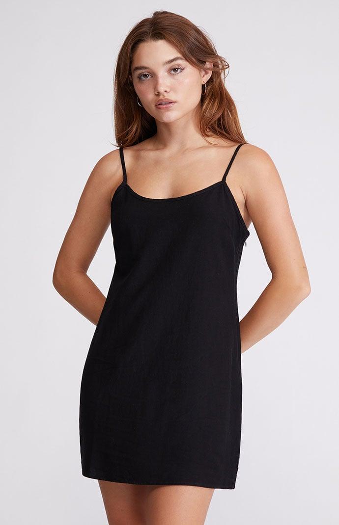 Rhythm Womens Classic Mini Slip Dress - Blackedium Product Image