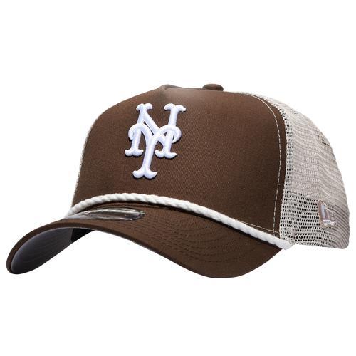 New Era Mens New York Mets New Era New York Mets 9FORTY A-Frame Trucker Rope Cap - Mens Product Image