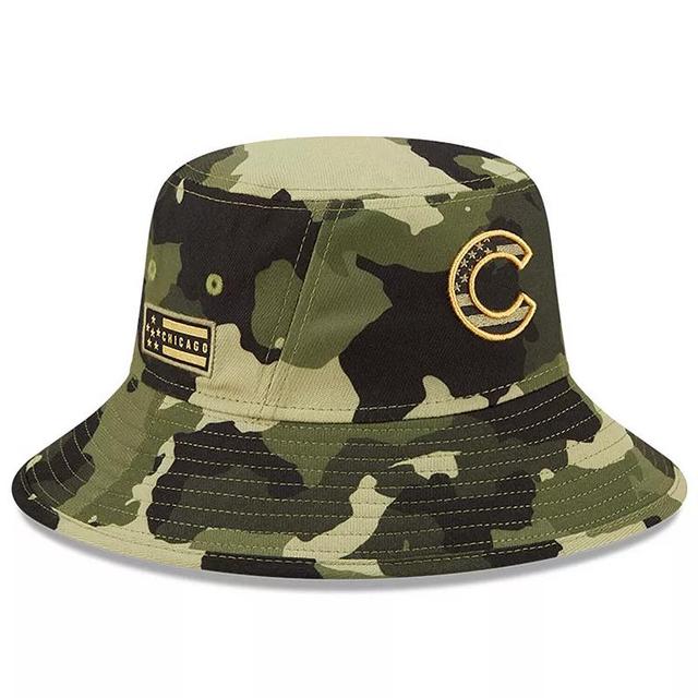 Mens New Era Camo Chicago Cubs 2022 Armed Forces Day Bucket Hat Product Image