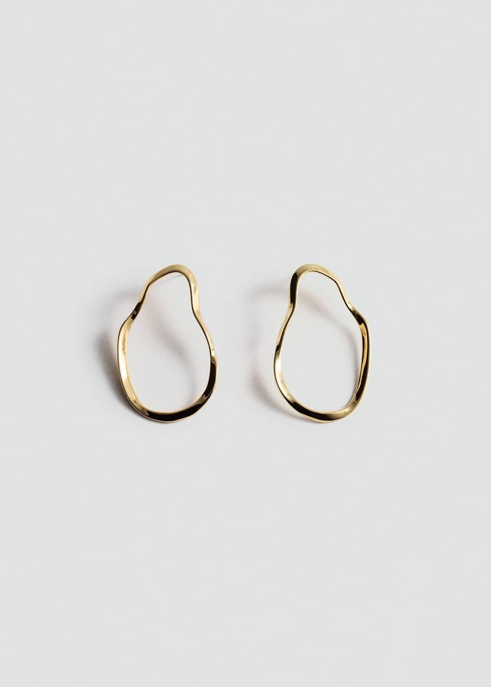 MANGO - Irregular oval earrings - One size - Women Product Image