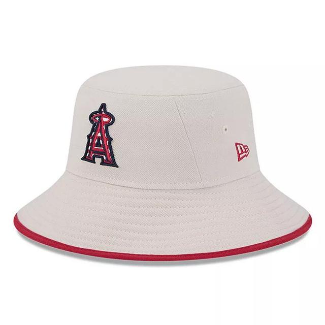 Mens New Era Khaki Los Angeles Angels 2024 Fourth of July Bucket Hat Product Image