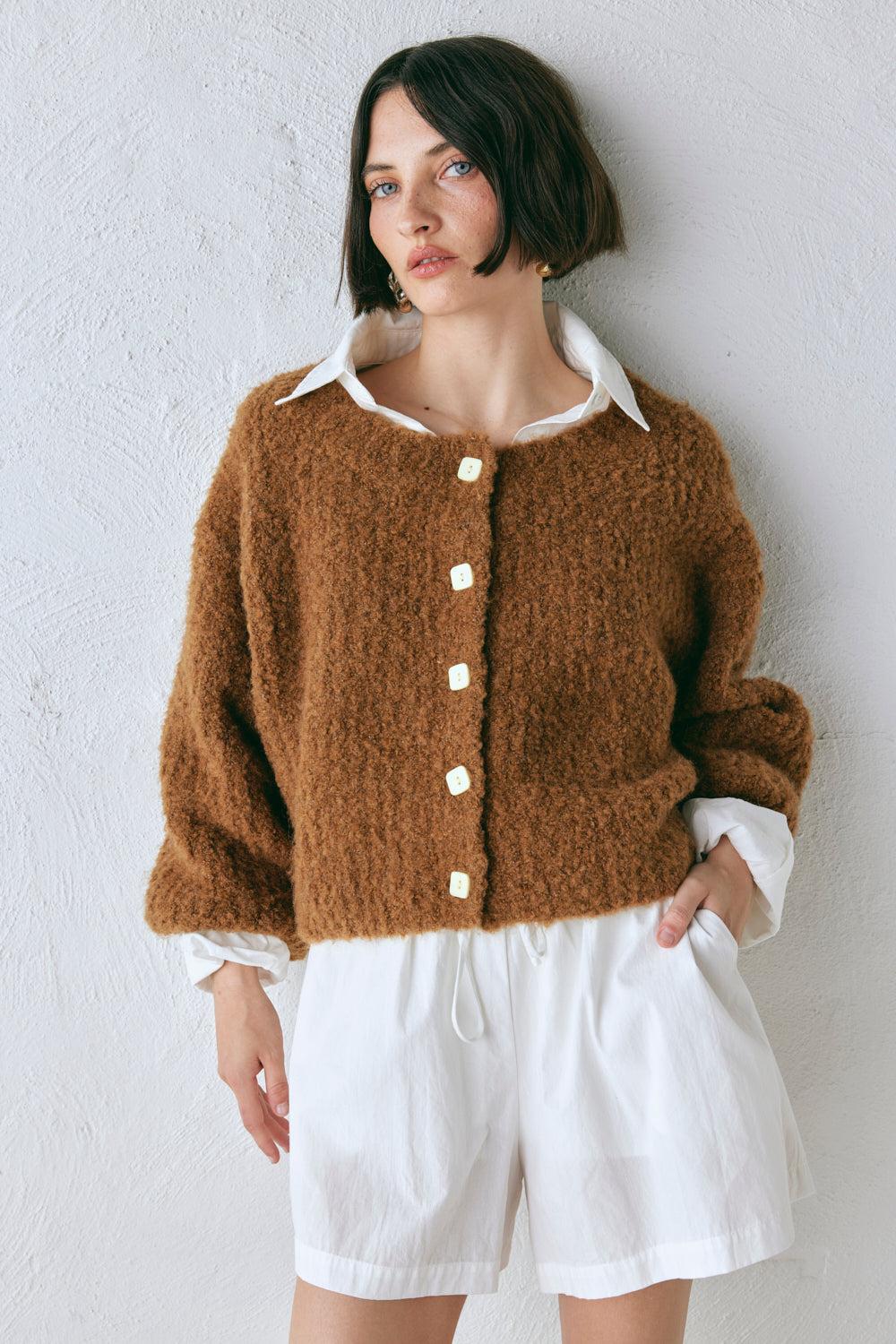 Elsie Knit Cardigan Copper product image