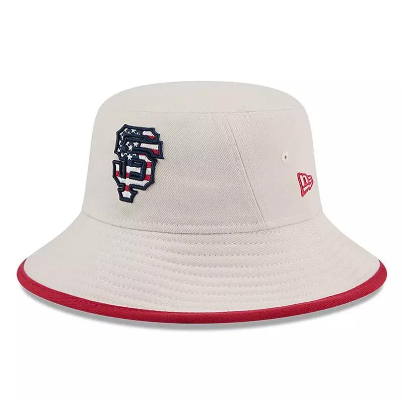 New Era Mens Khaki San Francisco Giants 2024 Fourth of July Bucket Hat Product Image