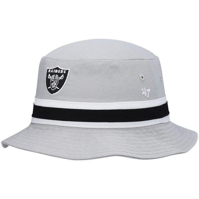 Mens 47 Silver Las Vegas Raiders Striped Bucket Hat Product Image