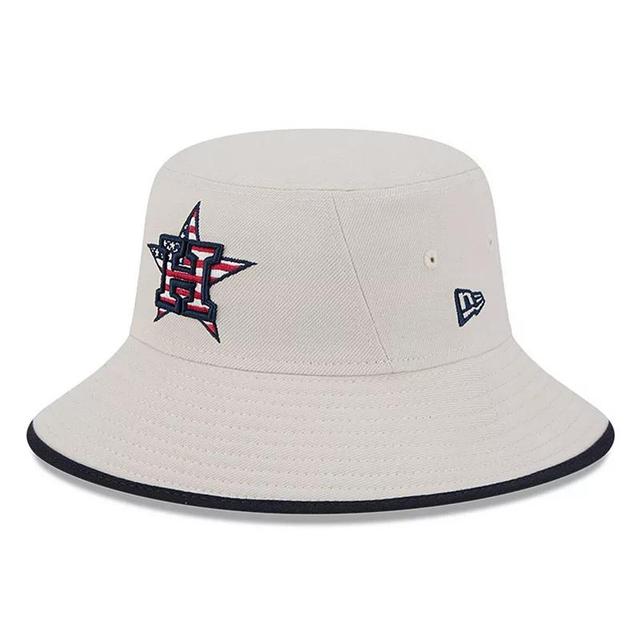 Mens New Era Khaki Houston Astros 2024 Fourth of July Bucket Hat Product Image