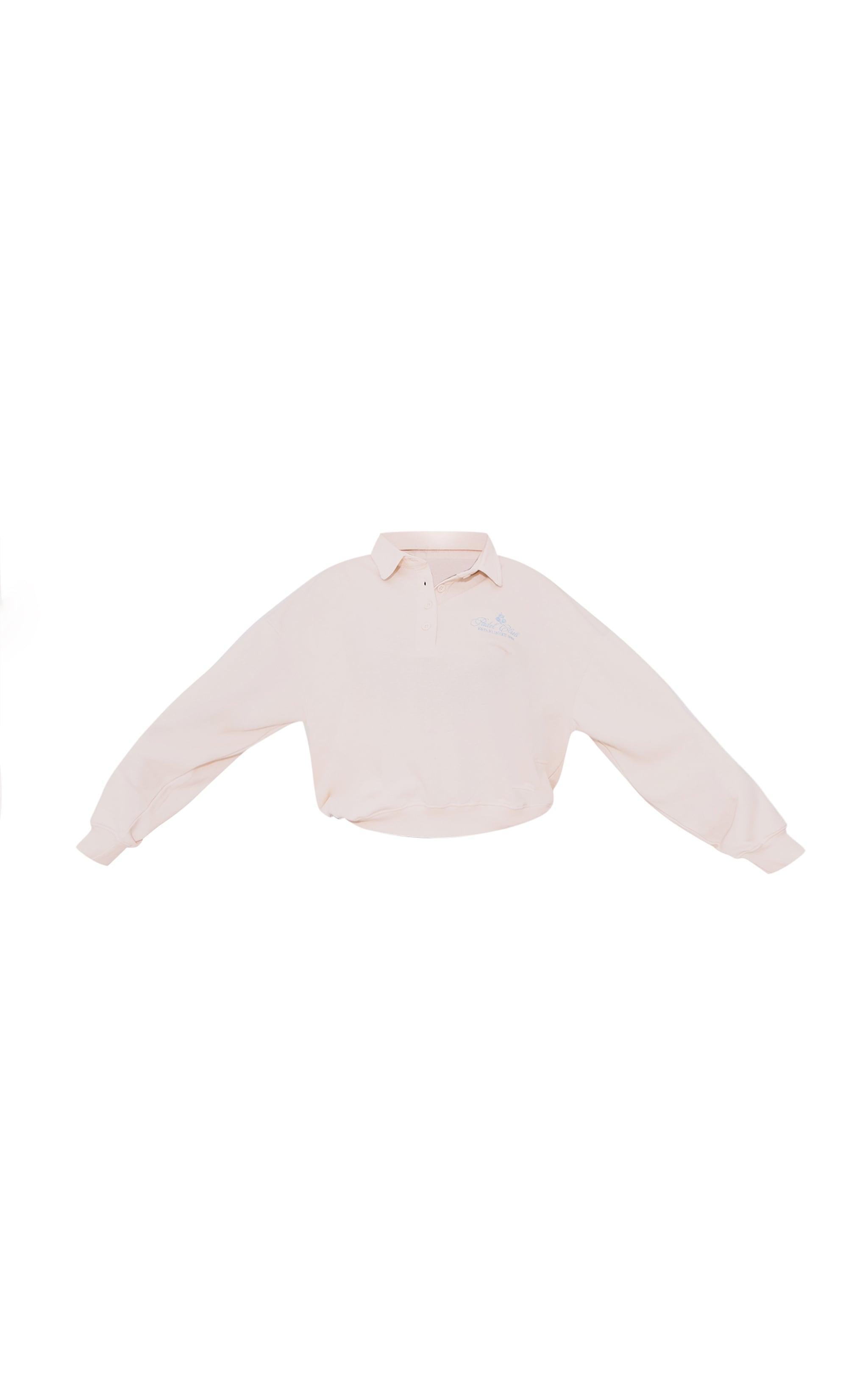 PLT SPORT Cream Polo Sweatshirt Product Image