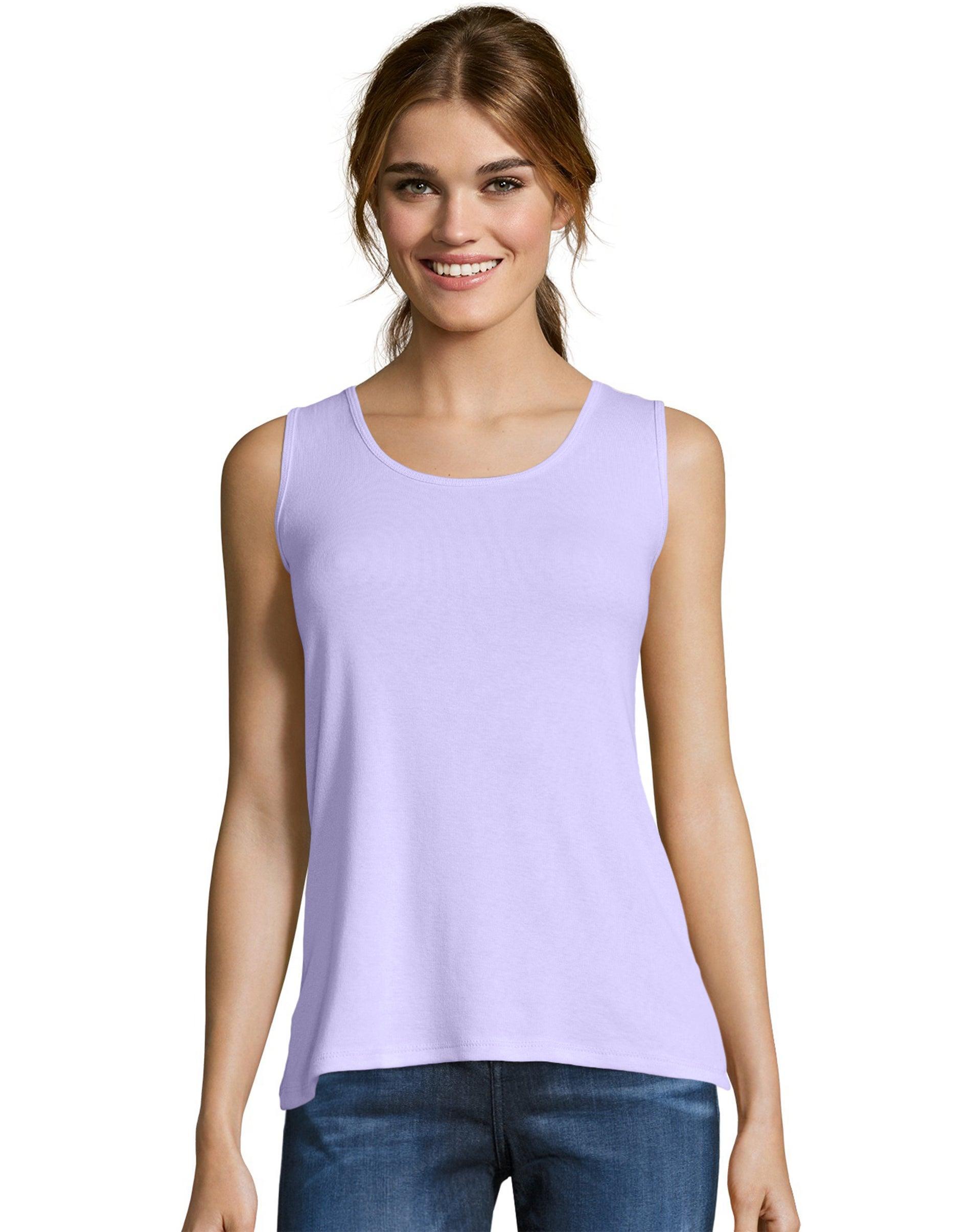 Womens Hanes Mini-Ribbed Tank Top Product Image