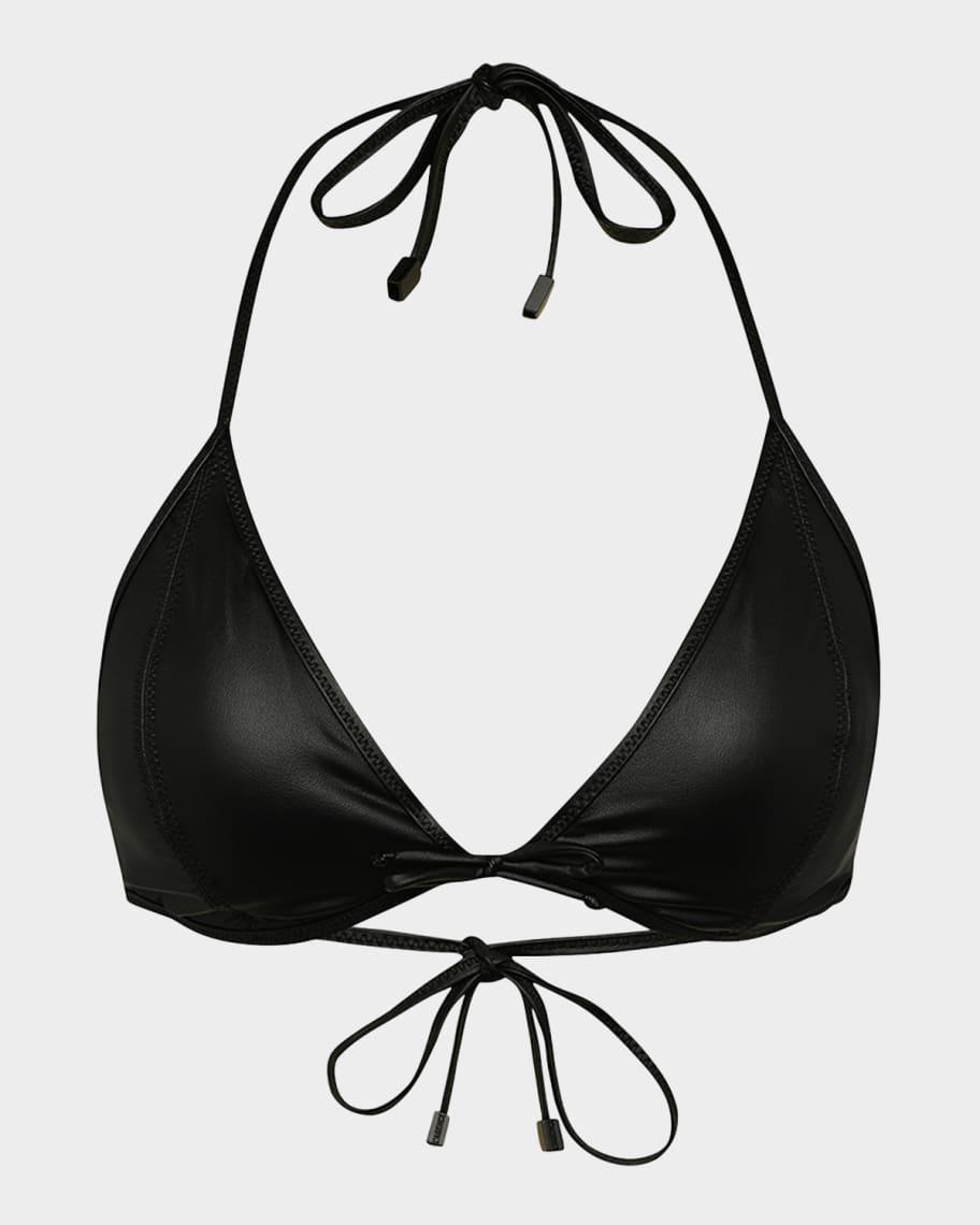 Luxe Leather Annabelle Triangle Bikini Top Product Image