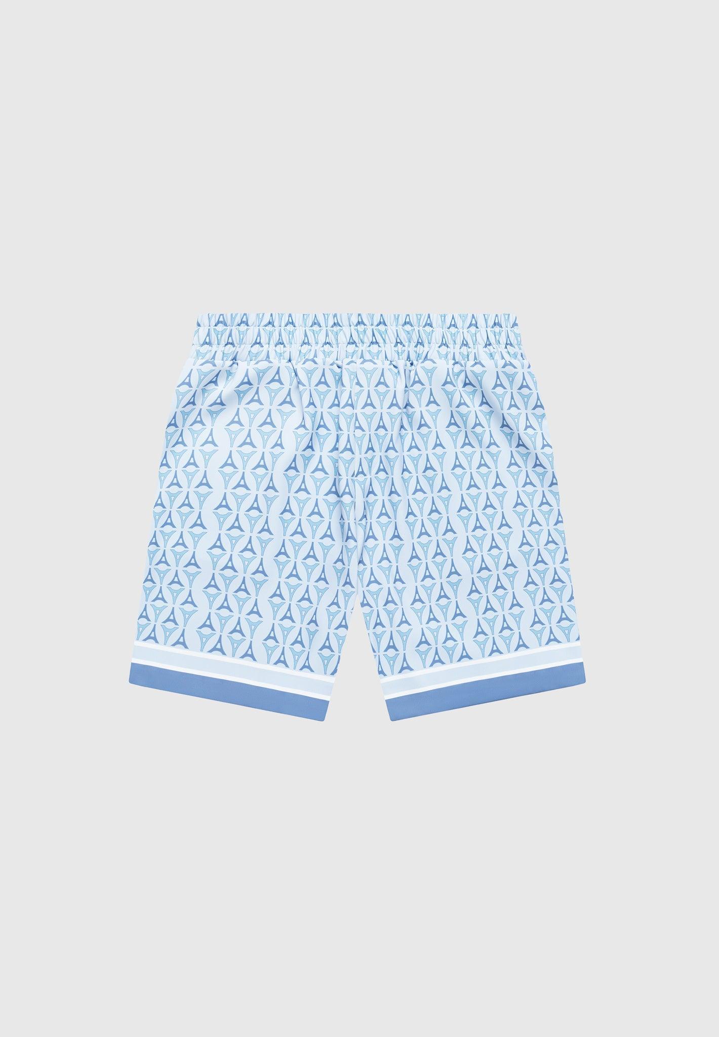 Eiffel Monogram Shorts - Blue Male Product Image