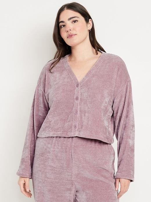 Cozy Chenille Button-Down Top Product Image