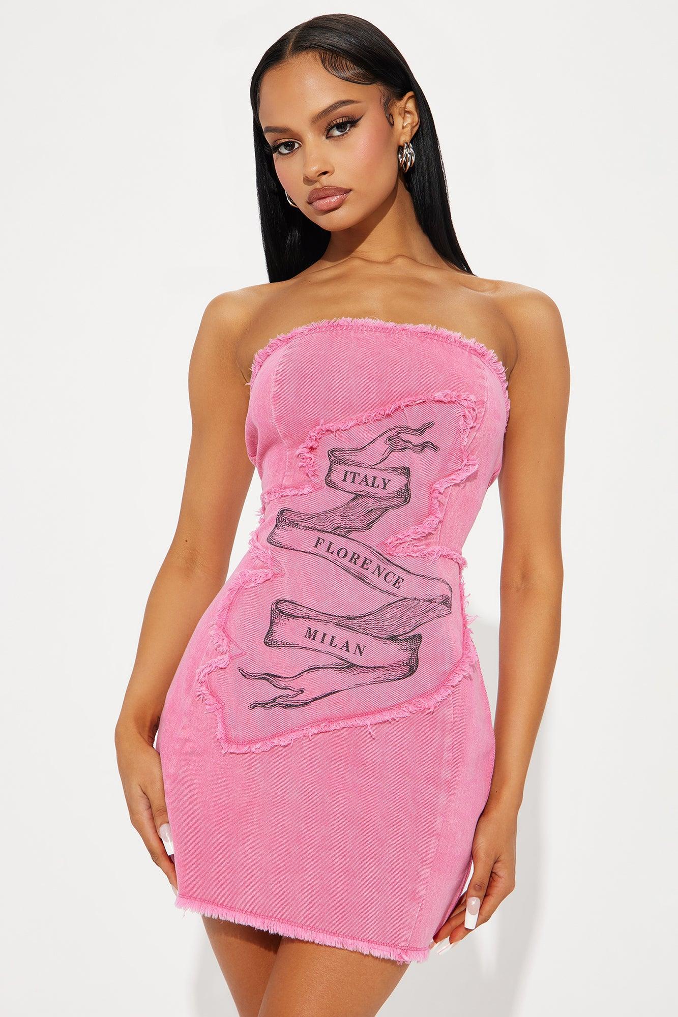 Miss International Micro Mini Dress - Fuchsia Product Image