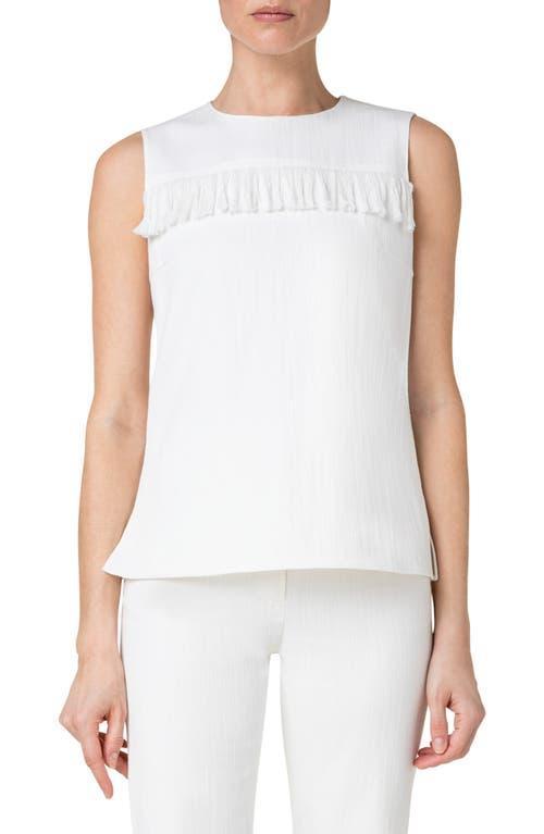 Akris punto Fringe Stretch Denim Blouse Product Image