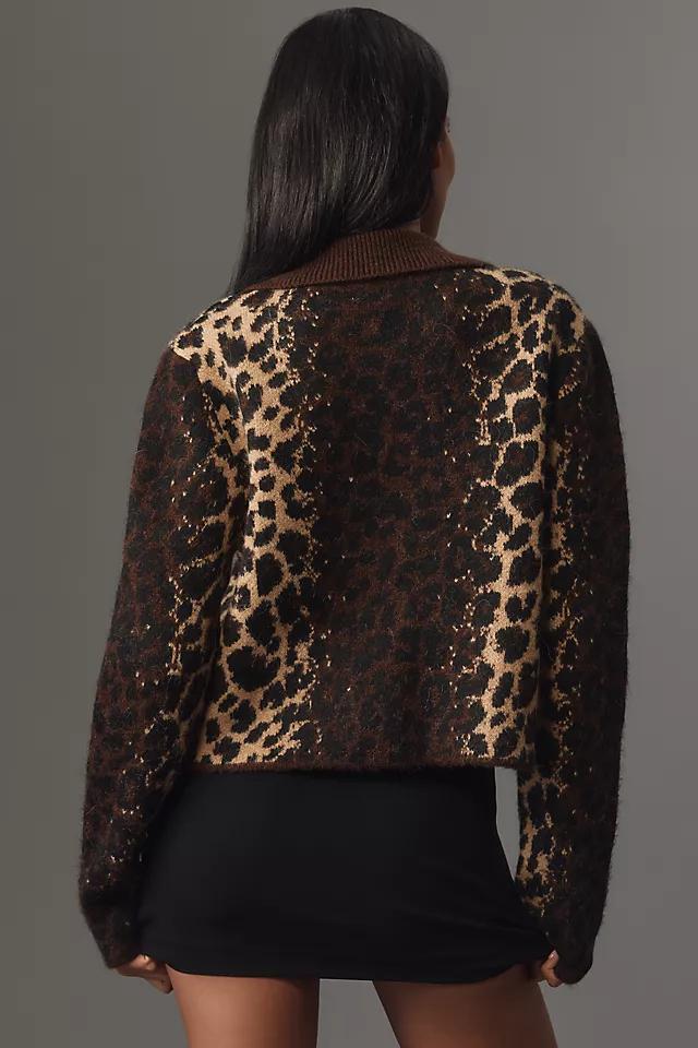 Pilcro Cheetah Cardigan Sweater Product Image