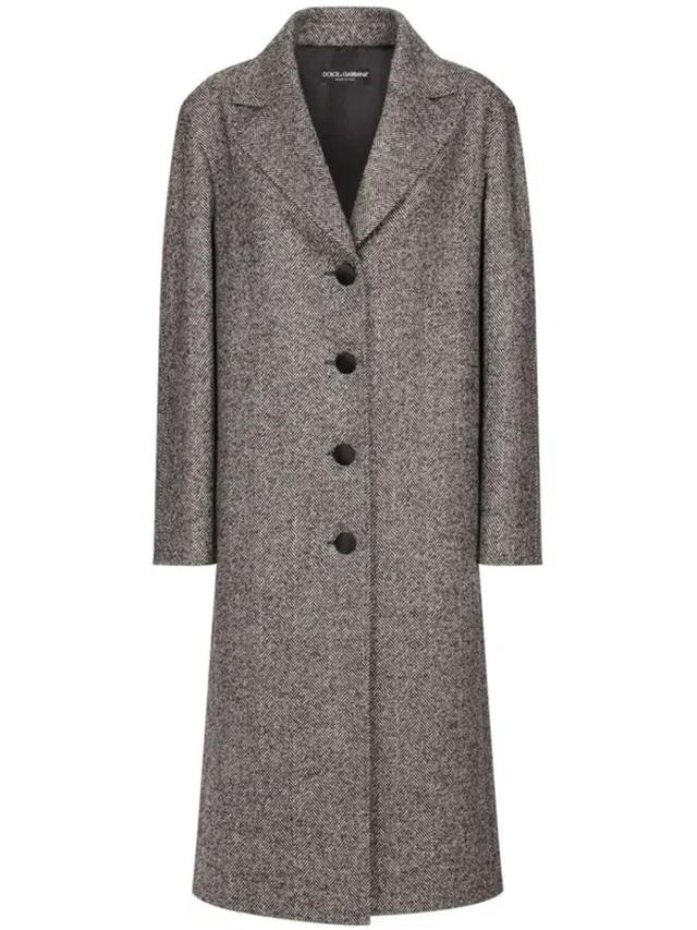 DOLCE & GABBANA Herringbone-pattern Coat In S8030 Product Image