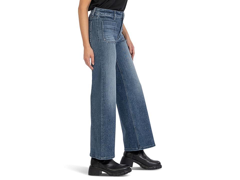 KUT from the Kloth Jean High-Rise Flare Patch Pocket in Obtainable (Obtainable) Women's Jeans Product Image