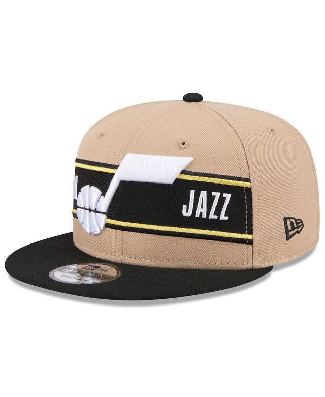 New Era Mens Tan Utah Jazz 2024 Nba Draft 9FIFTY Snapback Hat - Black Product Image