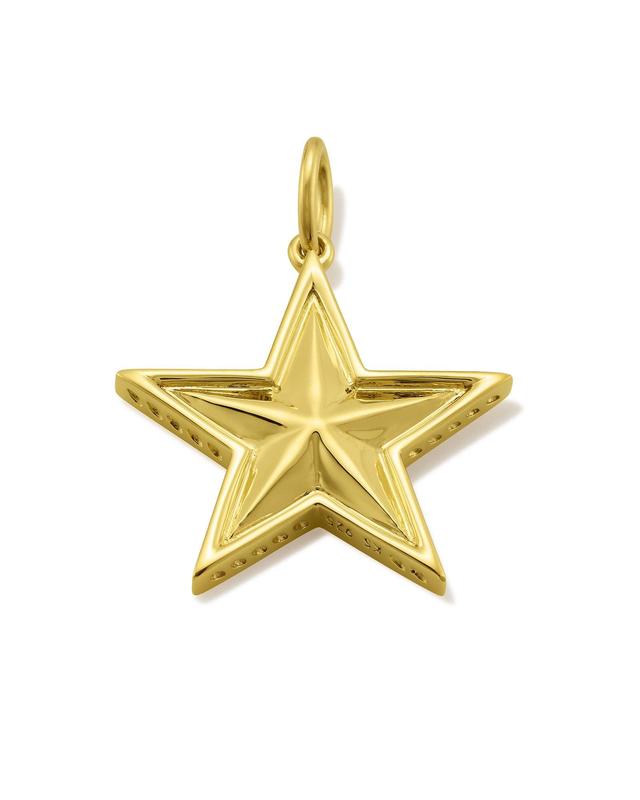 Large Star Charm in 18k Gold Vermeil Product Image