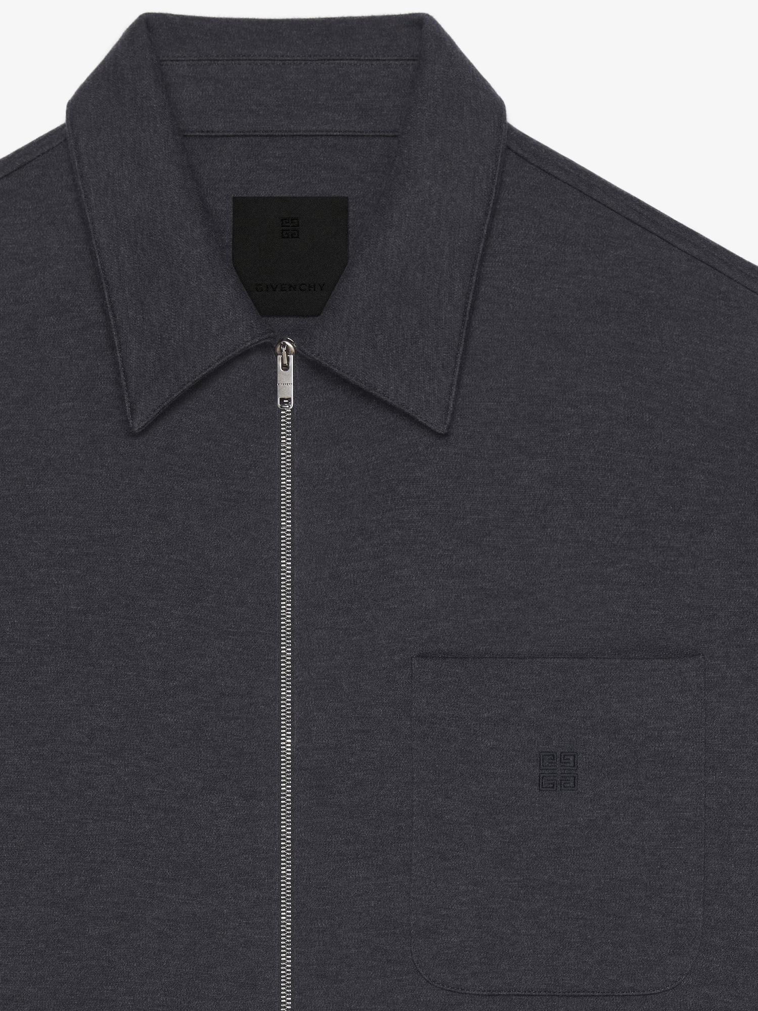 Zipped shirt in fleece Product Image