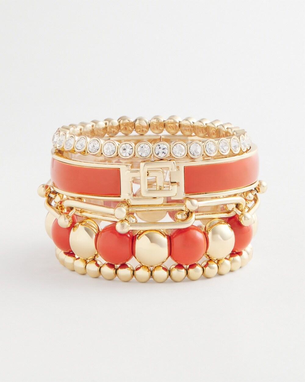 Chico's Click Orange Bangle Bracelet Product Image