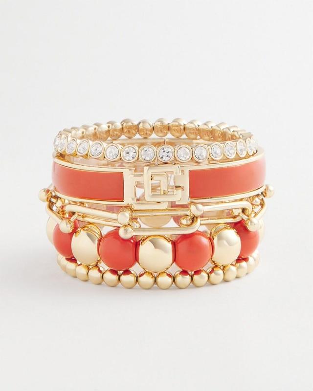 Chico's Click Orange Bangle Bracelet Product Image