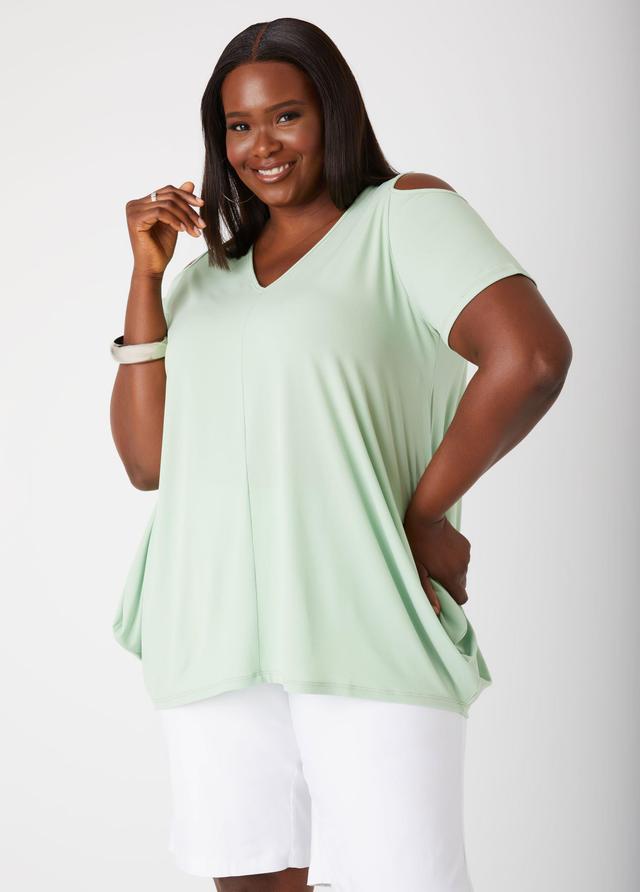 Plus Size Cold Shoulder Tunic Ashley Stewart Product Image