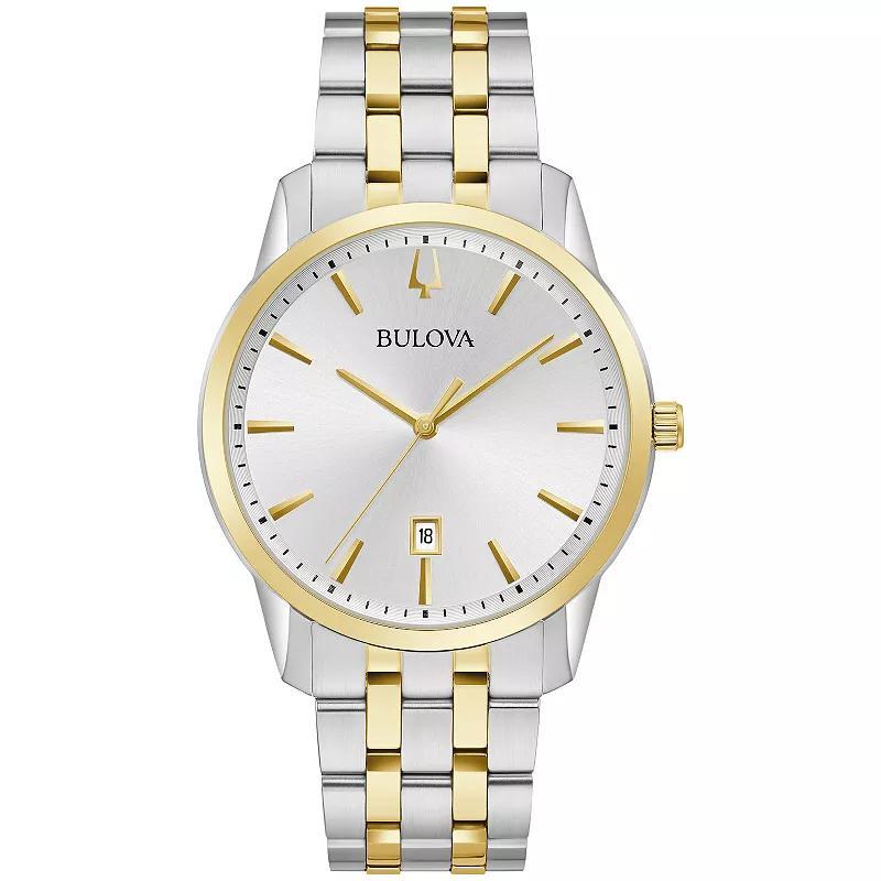 Bulova Classic Sutton Mens Two-Tone Stainless Steel Bracelet Watch Gold Silver Product Image