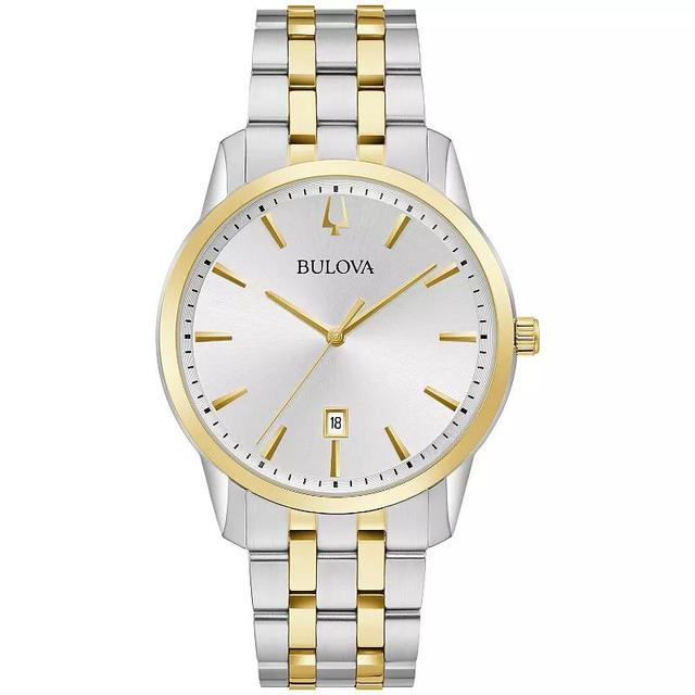 Men's Bulova Classic Two-Tone Watch with Silver-Tone Dial (Model: 98B385) Product Image