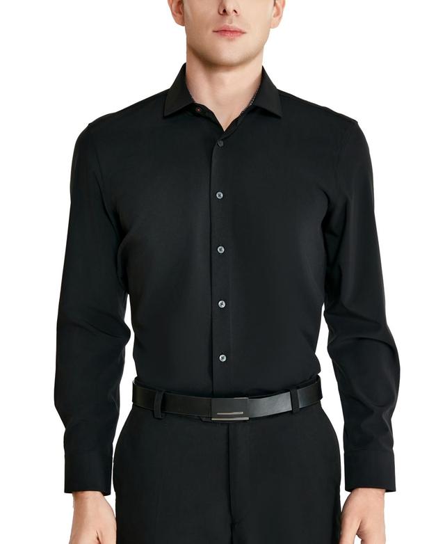 Tallia Mens Slim-Fit Solid Poplin Dress Shirt Product Image