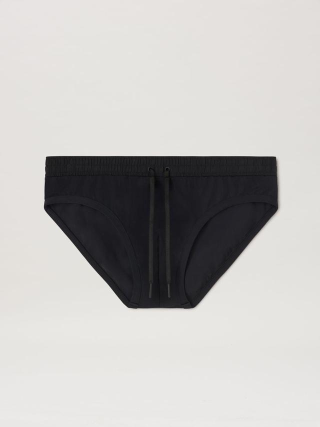 Logo Swim Brief in black  - Palm Angels® Official  Product Image