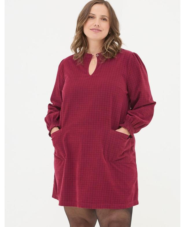 FatFace Womens Fran Cord Check Dress Product Image