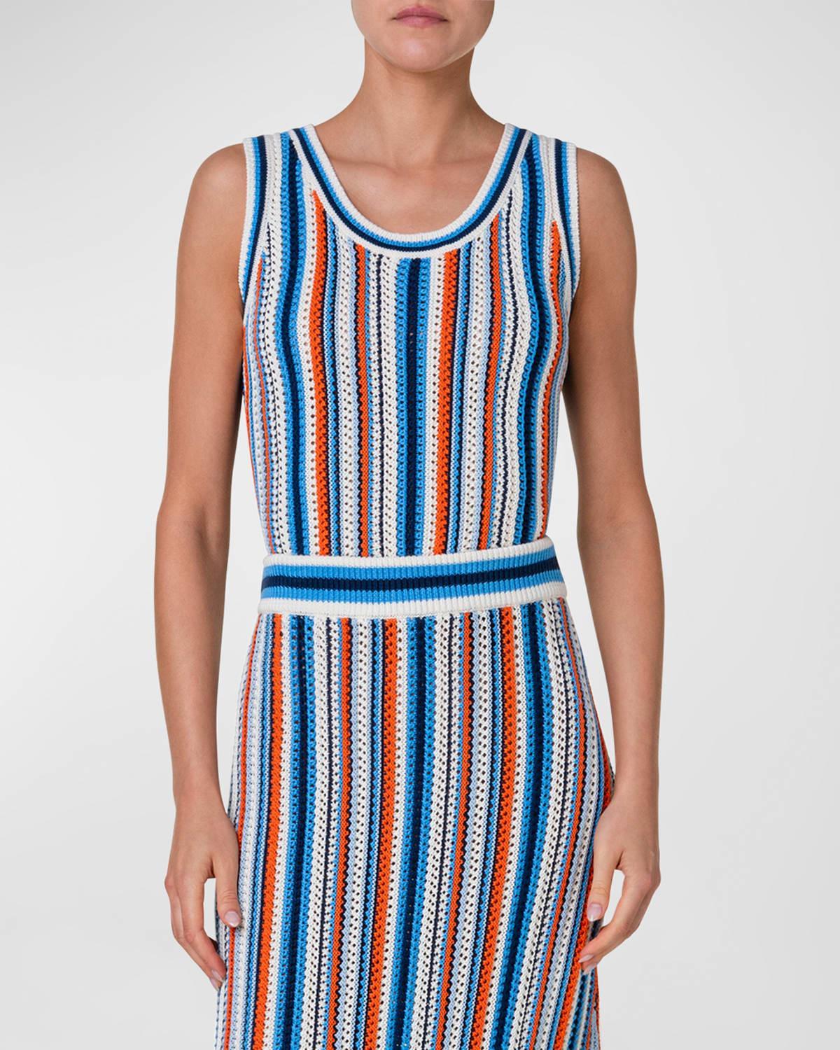 Akris punto Stripe Open Stitch Sweater Tank Product Image