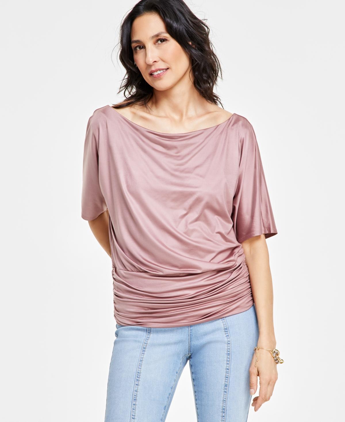 I.n.c. International Concepts Womens Draped Off-The-Shoulder Top, Created for Macys Product Image