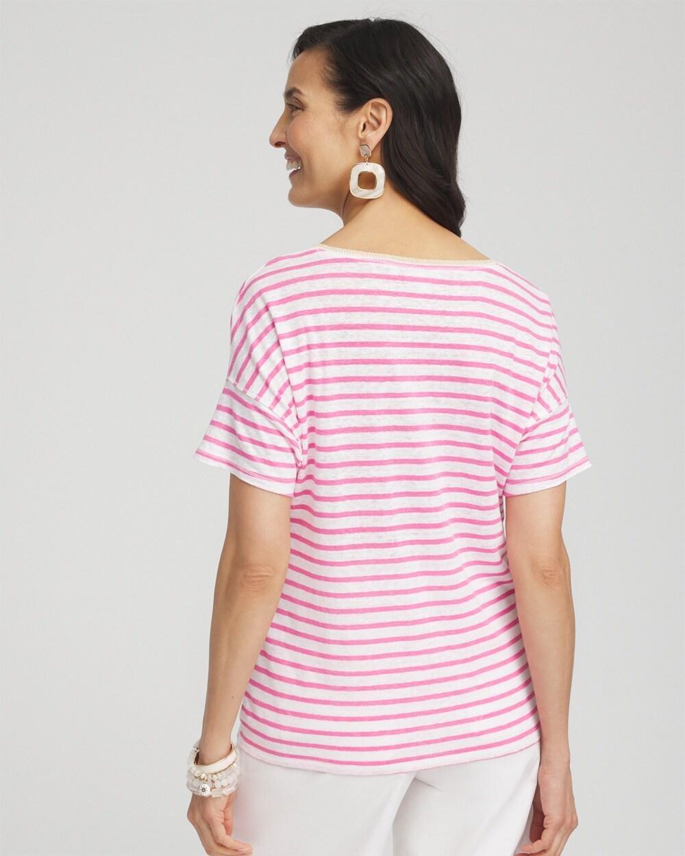 Touch of Cool™ Abstract Ruched Banded Hem Top Product Image