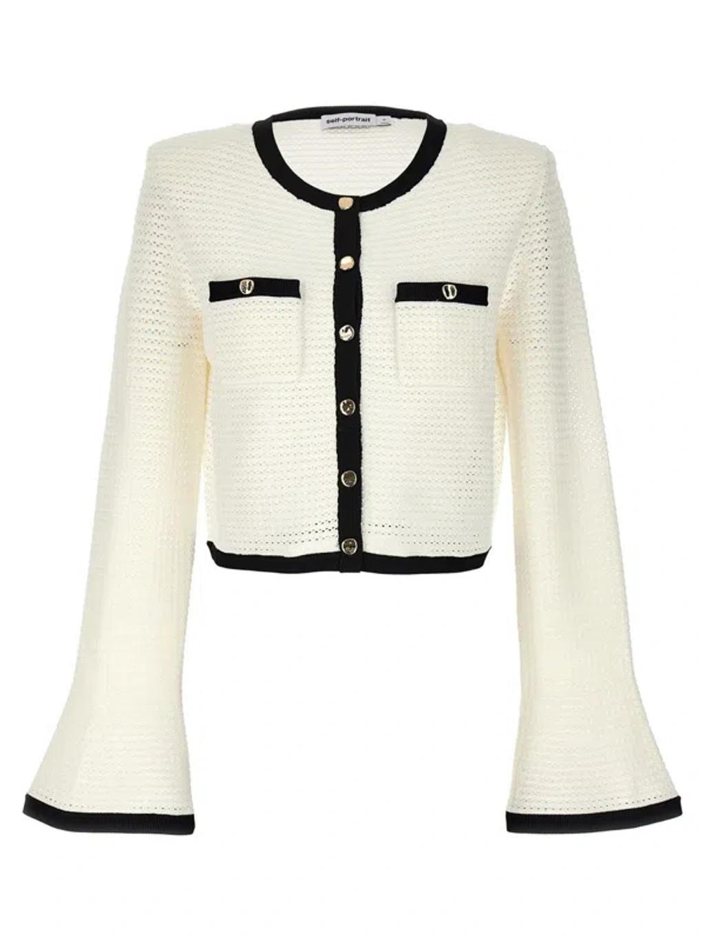 Blackwhite Crochet Cardigan Product Image