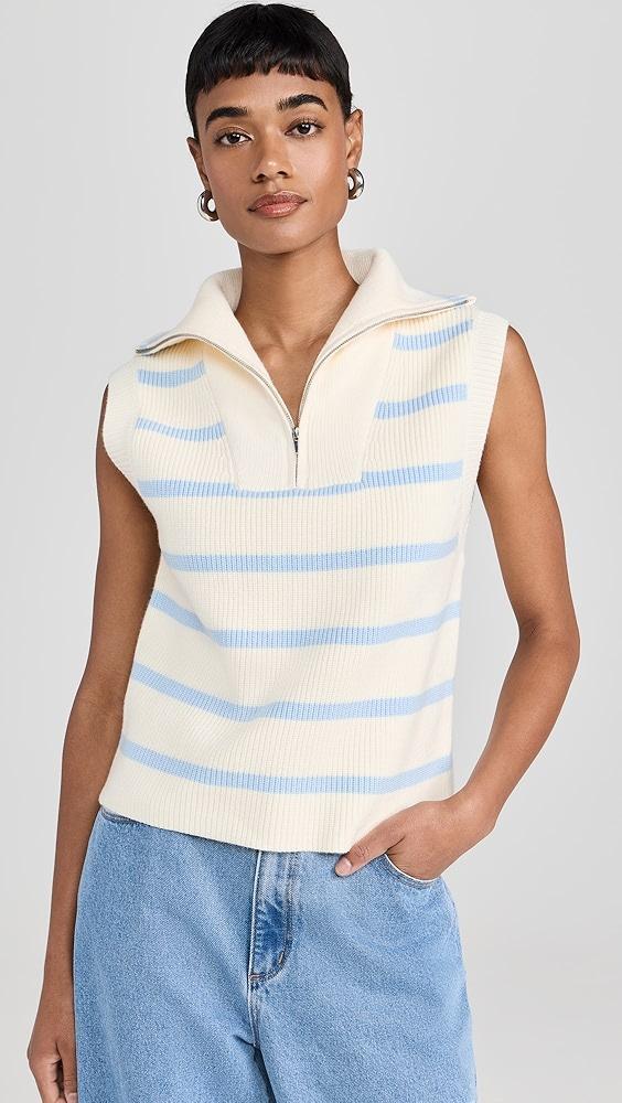 English Factory Striped Half-Zip Knit Vest | Shopbop product image