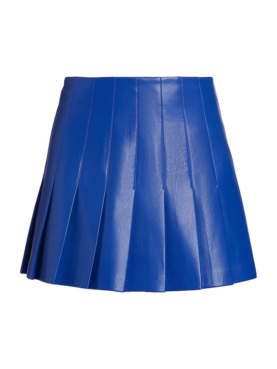 Womens Carter Faux-Leather Miniskirt Product Image