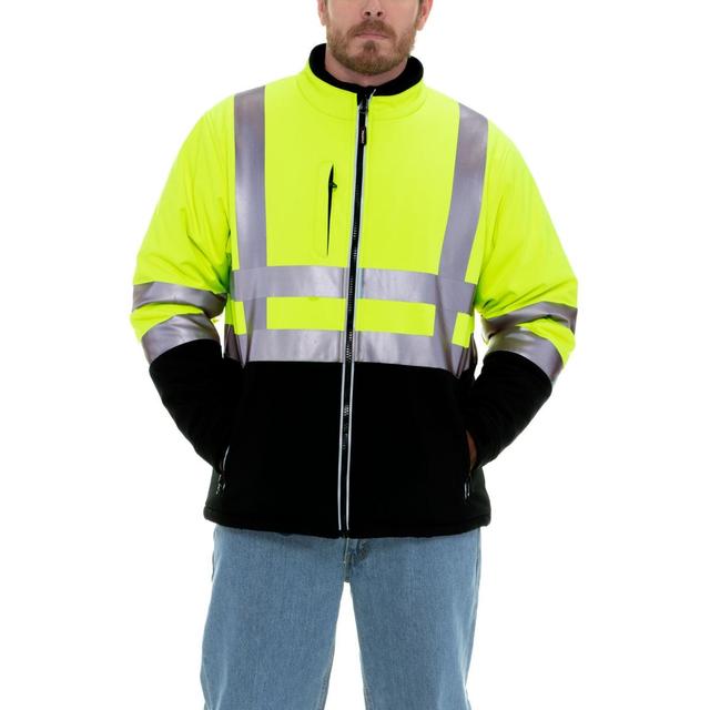 RefrigiWear Mens High Visibility Insulated Softshell Jacket with Reflective Tape Product Image