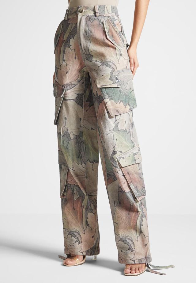 High Waisted Renaissance Camo Cargo Pants - Multi Female Product Image