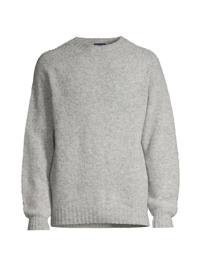 Mens Brushed Shetland Crewneck Sweater Product Image