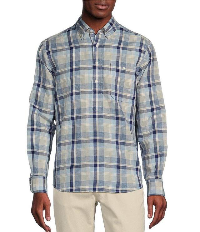 Cremieux Blue Label Camargue Collection Plaid Linen Cotton Long Sleeve Woven Shirt Product Image