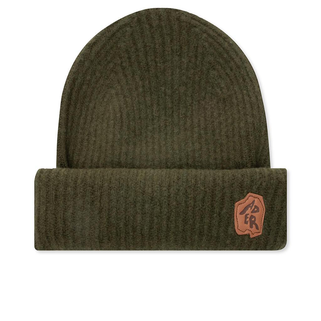 Ribbed Knit Beanie - Olive Male Product Image